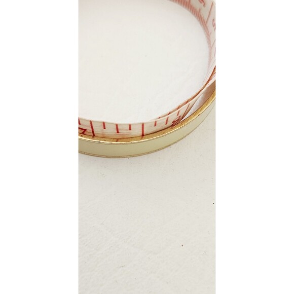 Kate Spade Gold Plated Cream Enamel Creme de la Creme Idiom Bangle Bracelet 7.5" - Picture 7 of 7